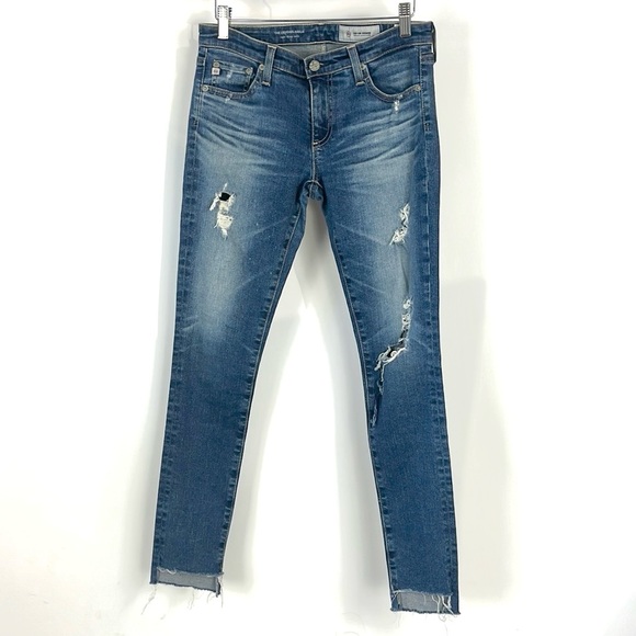 AG Adriano Goldschmied The Legging Ankle 14 Years Radiant Blue Step-Hem Jeans - Picture 2 of 12